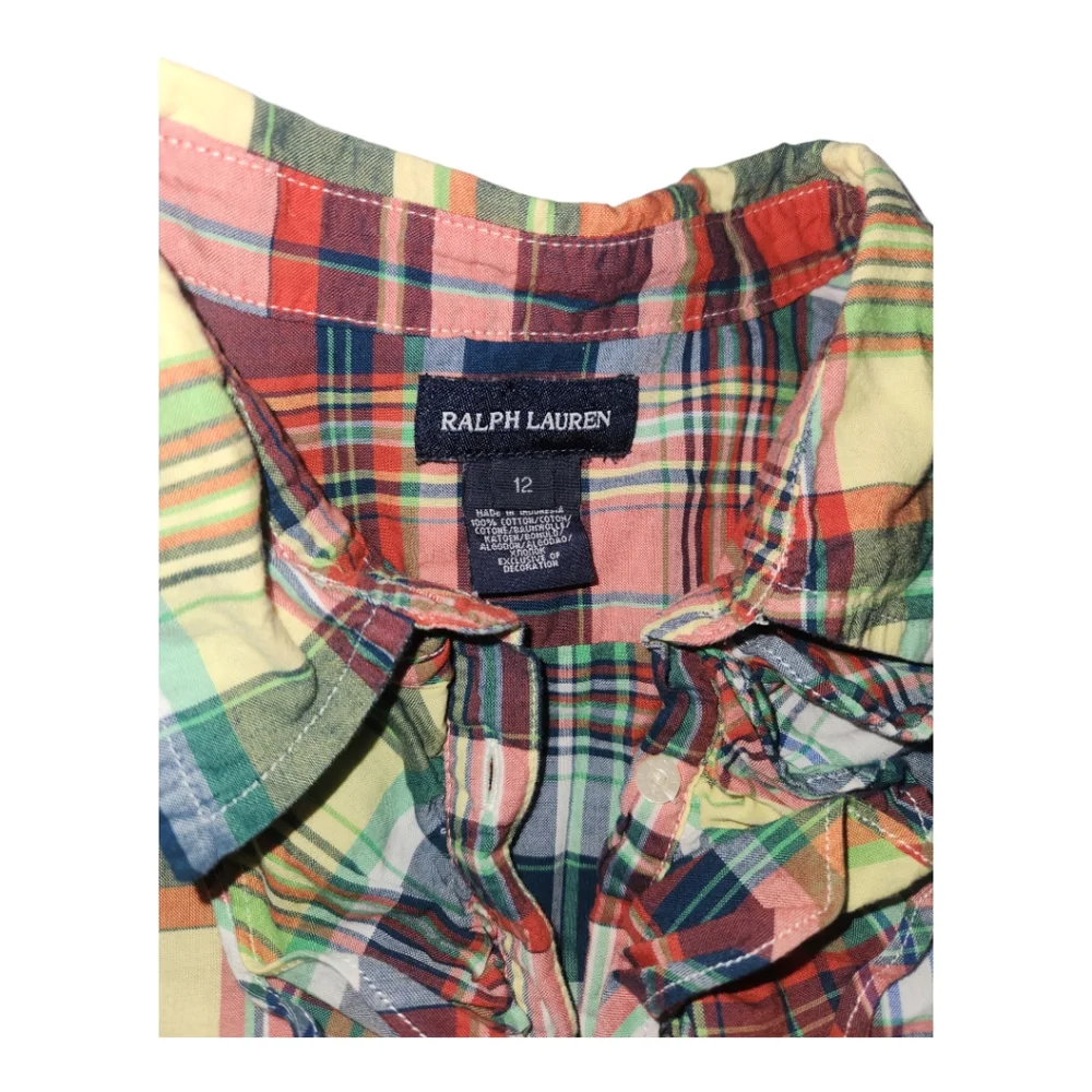 Ralph‎ Lauren girls size 12 plaid top